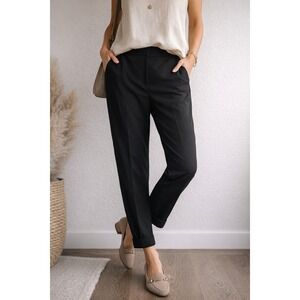 Brochu Walker Womens Gray Cuffed Stretch High Rise Trousers Pants Faux Suede